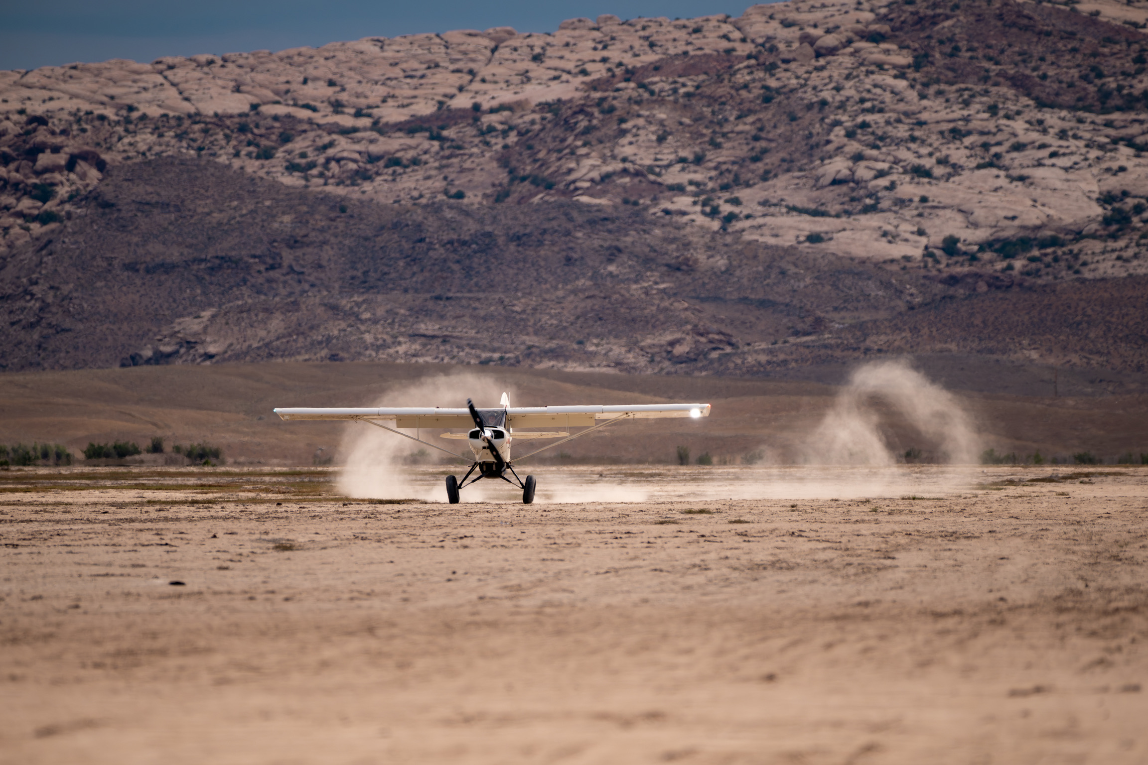 Wingtip vortices off the playa